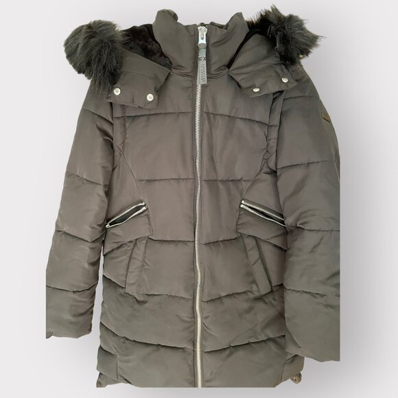 Derek Lam 10 Crosby Women's Size S Black Faux Fur Lined Convertible Coat/Vest - Picture 4 of 16